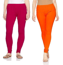 Load image into Gallery viewer, Combo of 2 Cotton Lycra Churidar Legging with Earring
