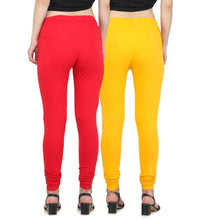 Load image into Gallery viewer, Trendy Cotton Blend Churidar Legging With Drawstring Waistband Combo of 2