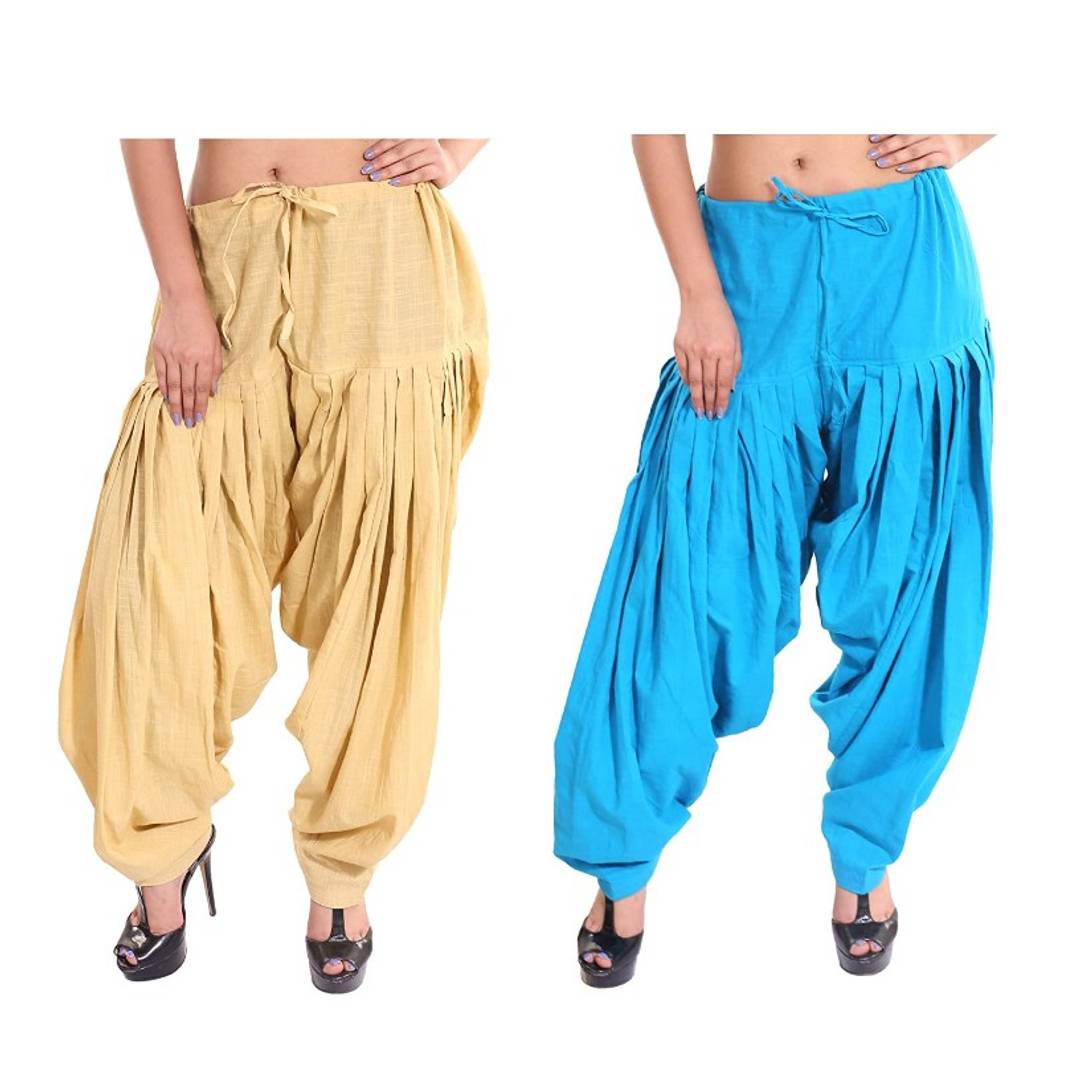black macy women's plain cotton comfort punjabi patiala salwar bottom pants  semi-patiala salwar for traditional look(available in all colours and  sizes) at Best Price ₹ 229 with many options Only in India