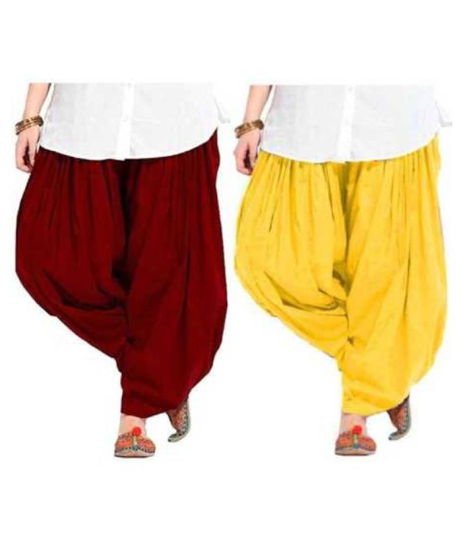 WOMEN COTTON SEMI PATIALA (pack of -2)