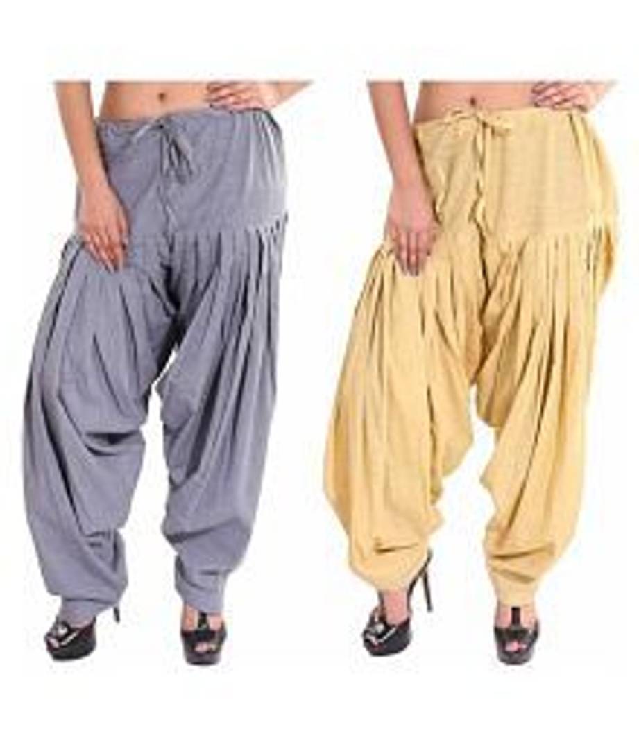 Women Cotton Semi Patiala (Pack of -2)