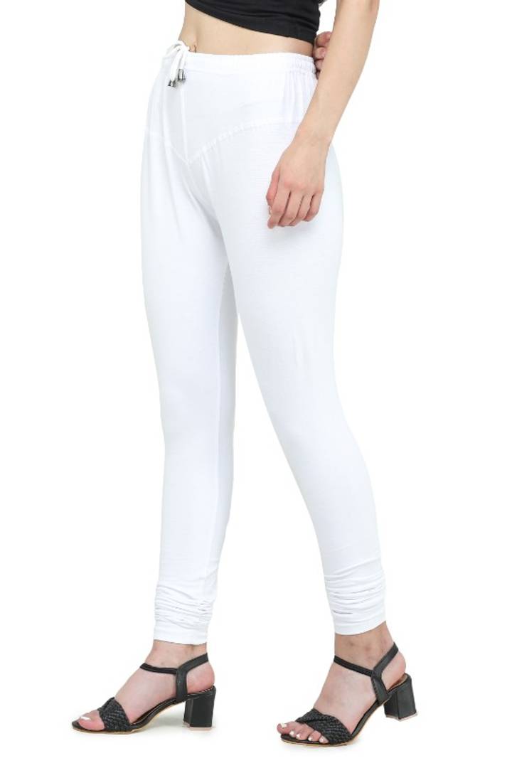 Trendy Cotton Blend Churidar Legging With Drawstring Waistband
