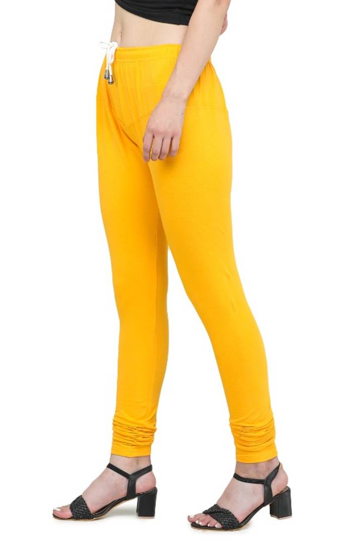 Trendy Cotton Blend Churidar Legging With Drawstring Waistband