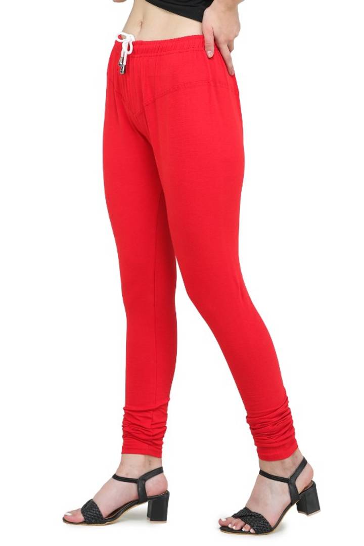 Trendy Cotton Blend Churidar Legging With Drawstring Waistband