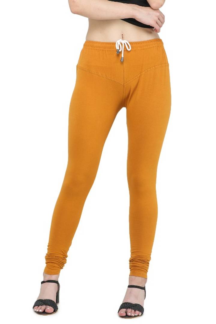 Trendy Cotton Blend Churidar Legging With Drawstring Waistband