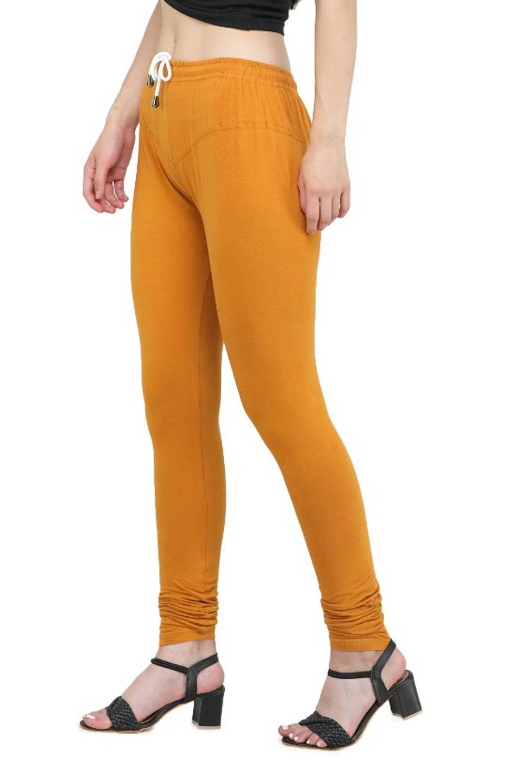 Trendy Cotton Blend Churidar Legging With Drawstring Waistband