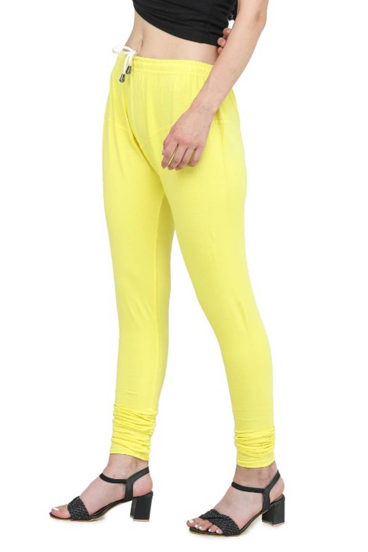 Trendy Cotton Blend Churidar Legging With Drawstring Waistband