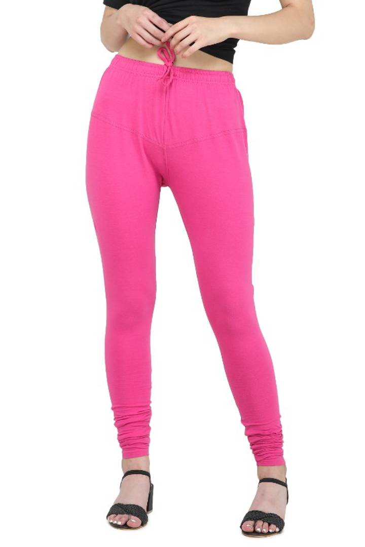 Trendy Cotton Blend Churidar Legging With Drawstring Waistband