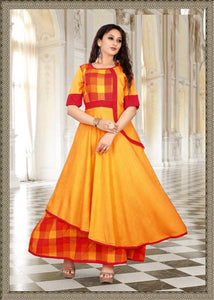 Stylish South Cotton Mill Print Long Gown For Women