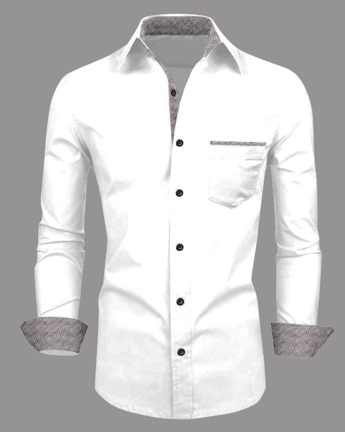 Stylish Cotton Fully Stitched Full Sleeve Formal Shirt For Men