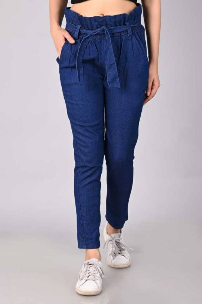 Stylish Shimmy Waist Denim Jeans