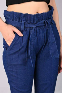 Stylish Shimmy Waist Denim Jeans