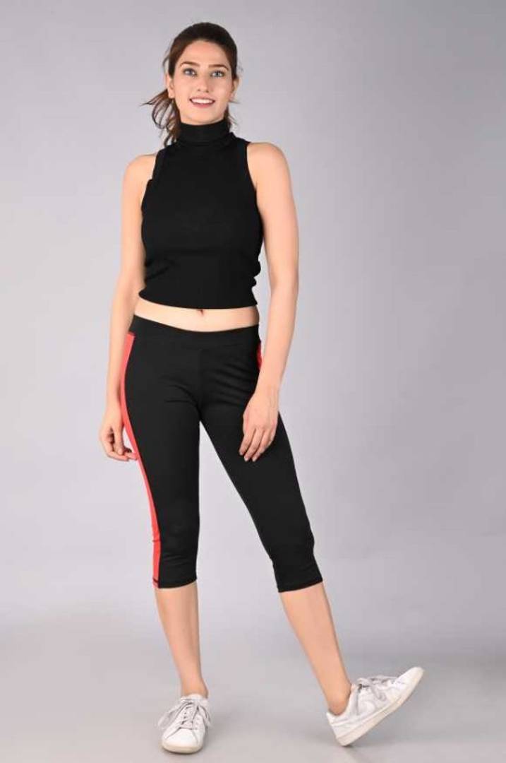 Yoga & Gym Women Black Capri