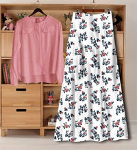 Load image into Gallery viewer, Women&#39;s Rayon Solid Top with Printed Skirt