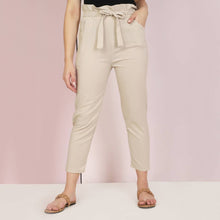Load image into Gallery viewer, Lycra Beige Skinny Fit Women Trouser