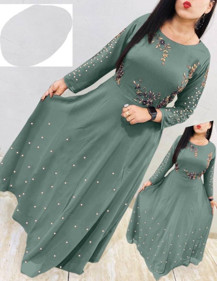 Women's Georgette Long Length Flared Kurtas