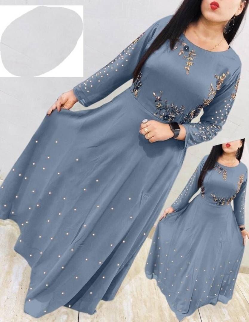Women's Georgette Long Length Flared Kurtas