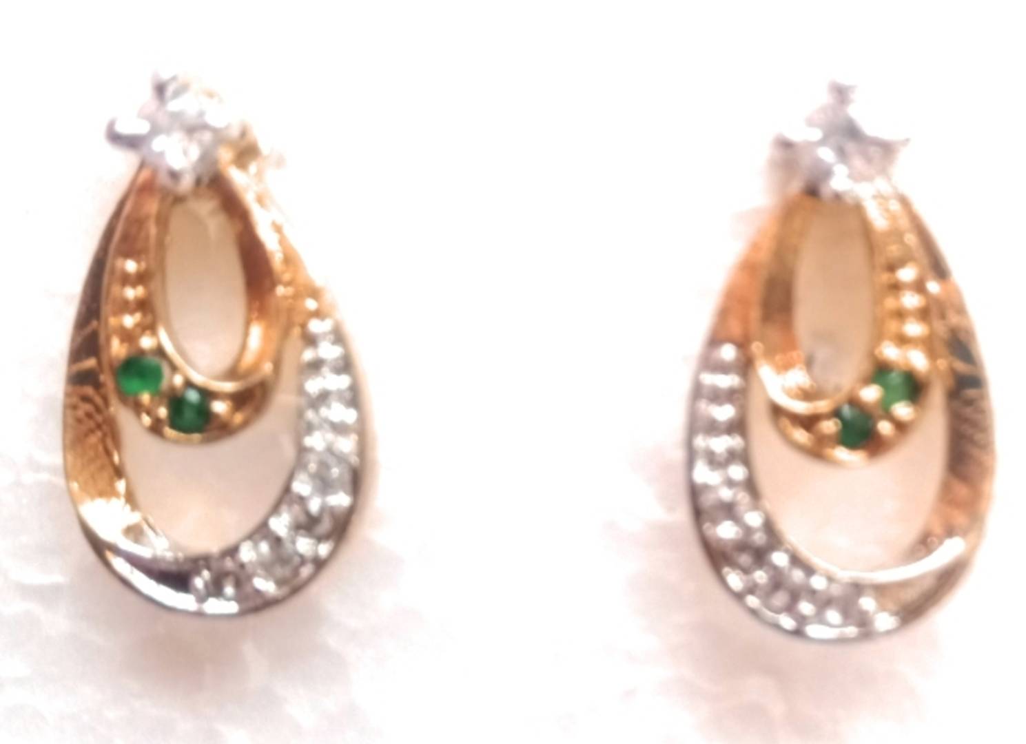 Collection Of Two Different Ethnic & Modern & Light Weight Brass Necklace Set Along With Earrings And 18 Inch Gold Plated Chain For Women & Girls And Working Professionals With Gold & Silver Plating, American Diamond & Studs