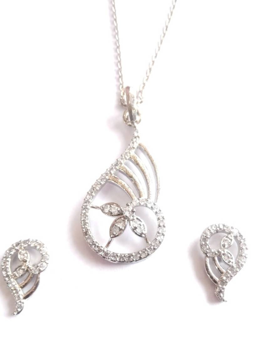 Collection Of Two Different Ethnic & Modern & Light Weight Brass Necklace Set Along With Earrings And 18 Inch Gold Plated Chain For Women & Girls And Working Professionals With Gold & Silver Plating, American Diamond & Studs