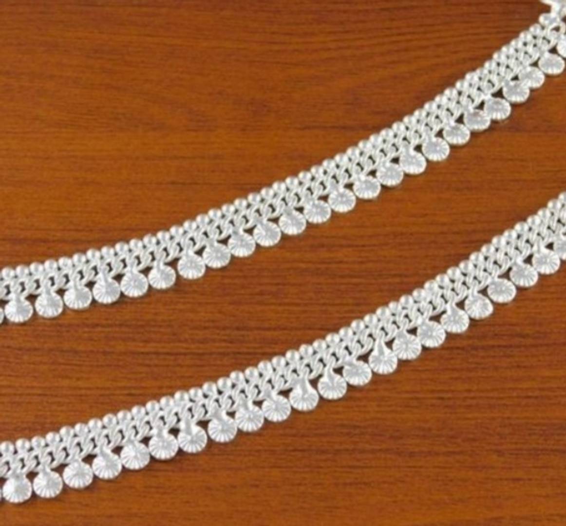 Trendy Oxidised Silver Anklet for Women