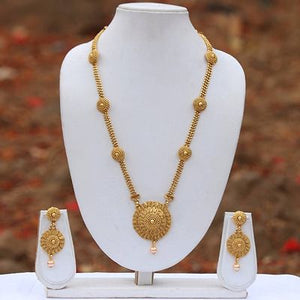 Gold plated Long Necklace Set