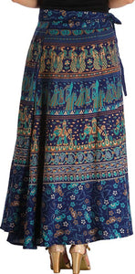 Jaipuri Printed Wrap Around Skirt for Women (Free Size)