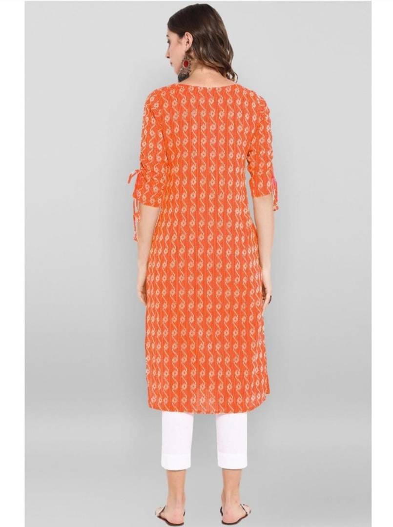 Stylish Cotton Printed Straight Kurta For Women