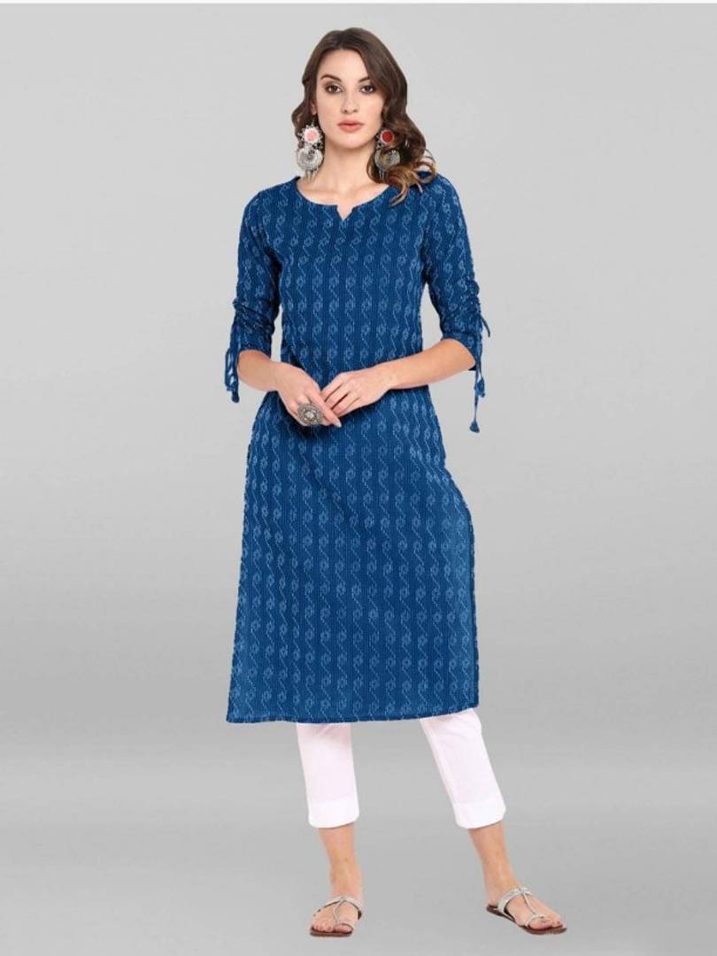 Stylish Cotton Printed Straight Kurta For Women