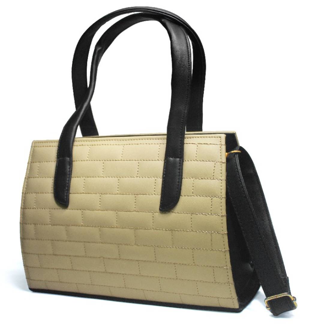 Stylish Brick Women's Handbag for Ladies and Girls (Cream)