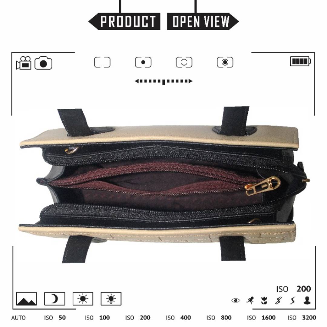 Stylish Brick Women's Handbag for Ladies and Girls (Cream)