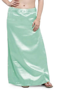 Stylish SeaGreen Satin Petticoat (Free Size)