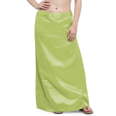 Stylish Pista Satin Petticoat (Free Size)