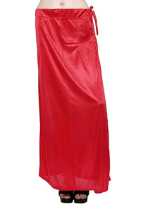 Stylish Red Satin Petticoat (Free Size)