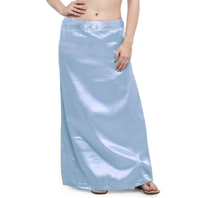 Stylish Ice Blue Satin Petticoat (Free Size)