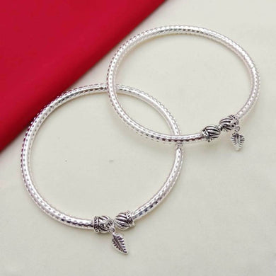 Traditional Antique Design Round Shape Silver Anklet For Women
