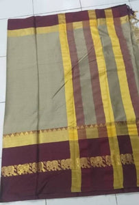 New Hathi Design Cotton Silk Saree with Blouse piece