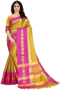 RAINBOW Hathi Fabulous Cotton Silk Saree with blouse piece