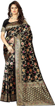 Load image into Gallery viewer, Stylish Black Banarasi Silk Saree