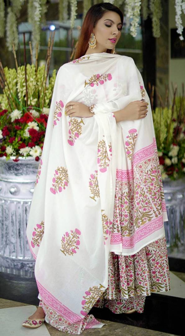 Reliable White Rayon Self Design Kurta Palazzo Set with Dupatta For Women