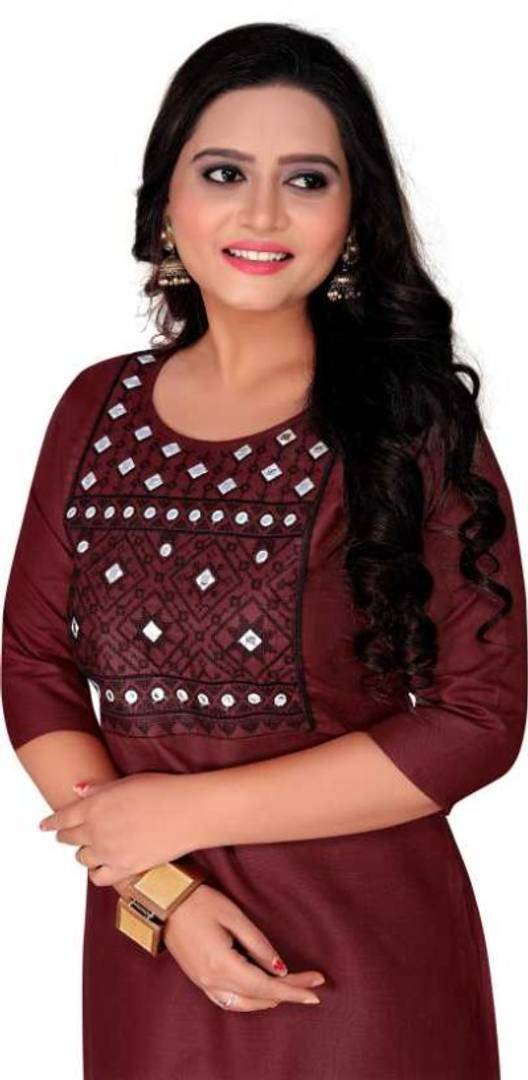 Womens Casual Embroidery Cotton Kurtis