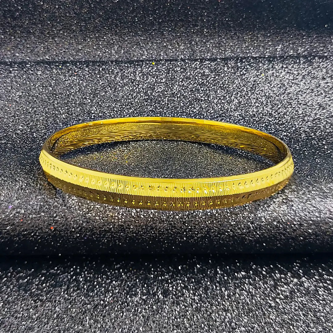 Gold Plated Brass Punjabi Kada Bangles Kada for Men