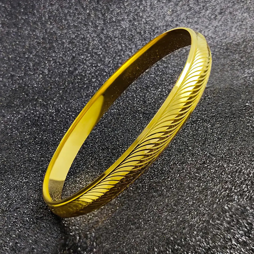 Gold Plated Brass Punjabi Kada Bangles Kada for Men