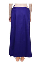 Load image into Gallery viewer, Elegant Blue Cotton Solid Saree Inskirt Petticoats For Women
