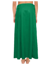 Load image into Gallery viewer, Elegant Green Cotton Solid Saree Inskirt Petticoats For Women