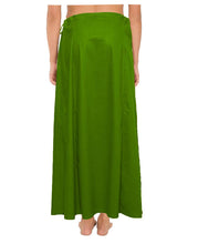 Load image into Gallery viewer, Elegant Green Cotton Solid Saree Inskirt Petticoats For Women