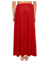 Load image into Gallery viewer, Elegant Red Cotton Solid Saree Inskirt Petticoats For Women