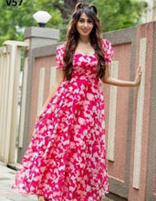 Load image into Gallery viewer, Stylish Faux Georgette 60 Grams Digital Printed Gown For Women