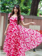 Load image into Gallery viewer, Stylish Faux Georgette 60 Grams Digital Printed Gown For Women