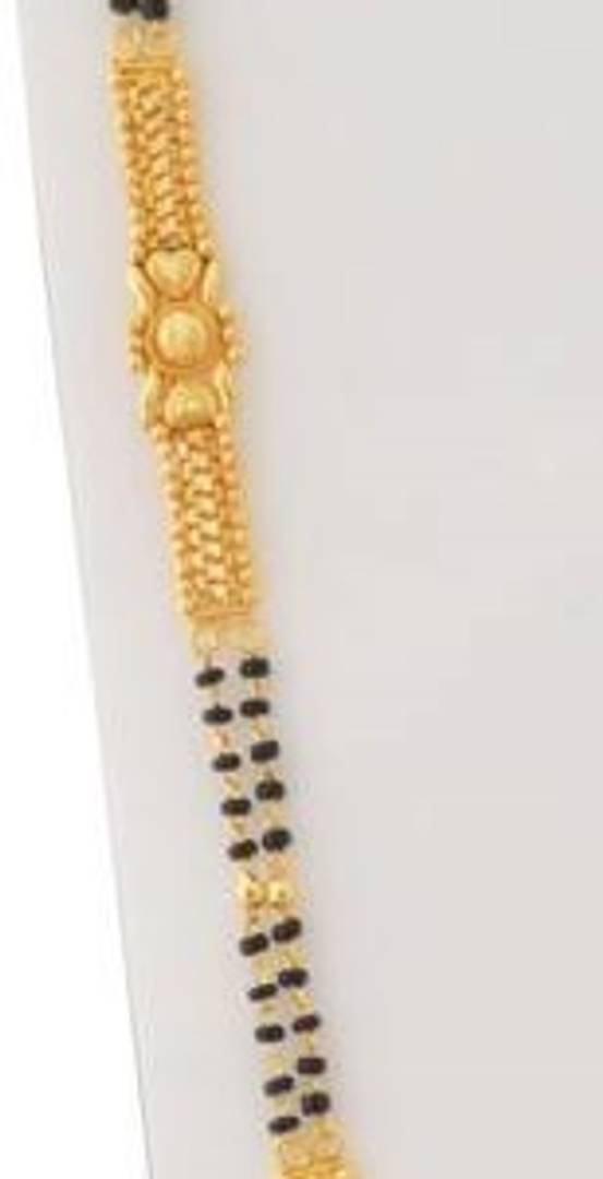 Womens Golden plated Beautiful Long Mangalsutra with Small Earring