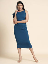 Load image into Gallery viewer, solid bodycon airforce bluedress